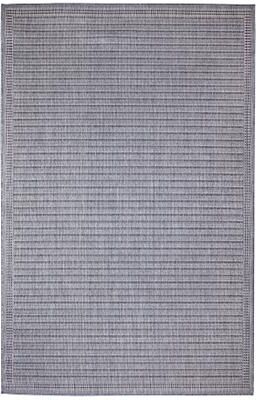 "Malibu Simple Border Indoor/Outdoor Area Rug Charcoal by Brylane Home in Navy (Size 3'3""X4'11"")"