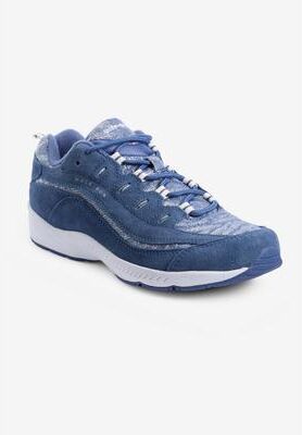 Women's The Romy Walking Sneaker by Easy Spirit in Denim Sparkle (Size 12 M)