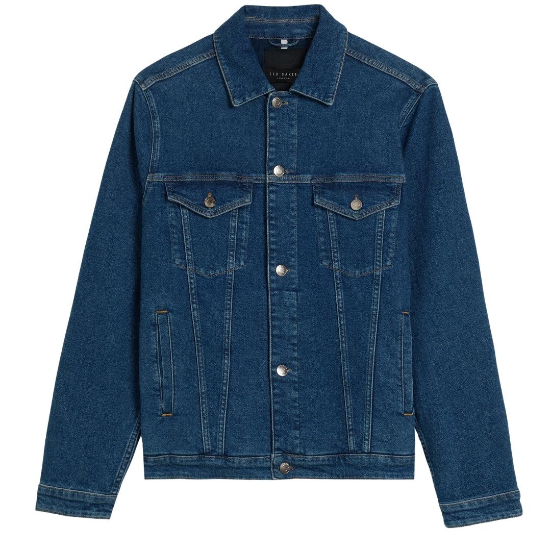 Ted Baker Brisbane Blue Denim Truckerjacke