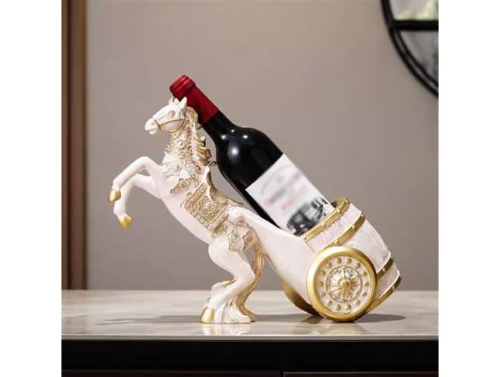 Lagerregal Pferd for Erfolg Ornament Wohnzimmer Wein Weinregal(Beige)