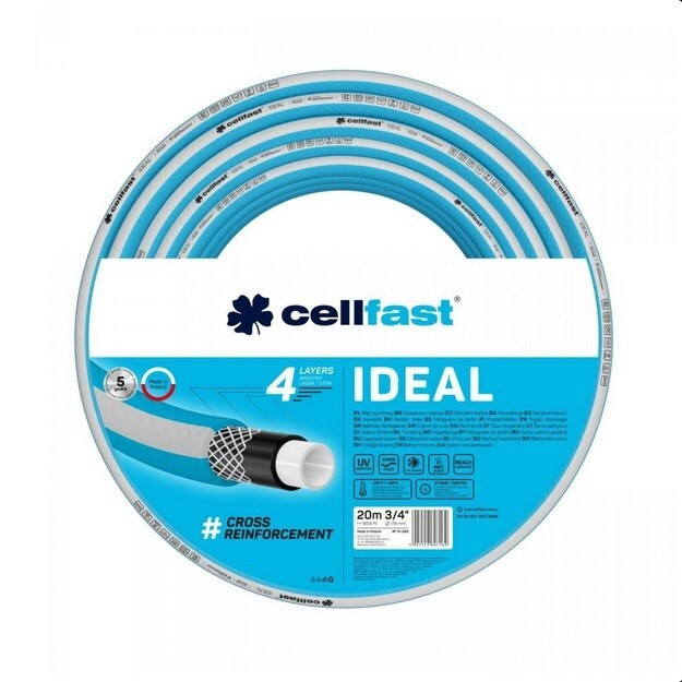 Cellfast IDEAL 3/4 inch tuinslang, 4-laags, 20 meter