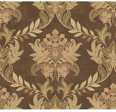 Seabrook Designs Wynnewood Damask Unpasted Wallpaper