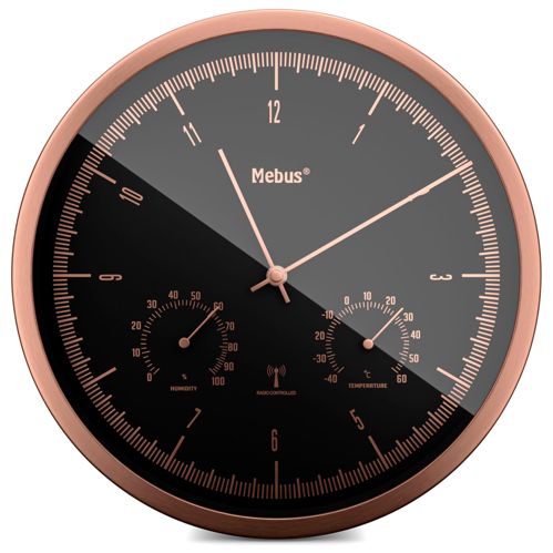 Mebus 19778 Funkwanduhr mit Thermo-Hygrometer