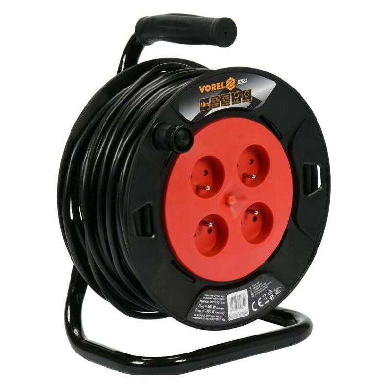 Toya Verlängerungskabel 50 m 4 Steckdosen Typ E Trommel (50 m, 1.50 mm²) (82685)