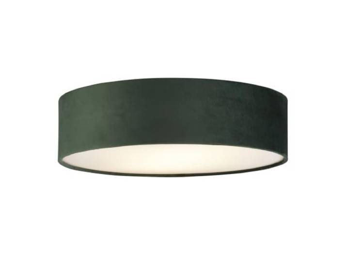 Searchlight Drum Pleat 2 Light Velvet Flush, groene tint
