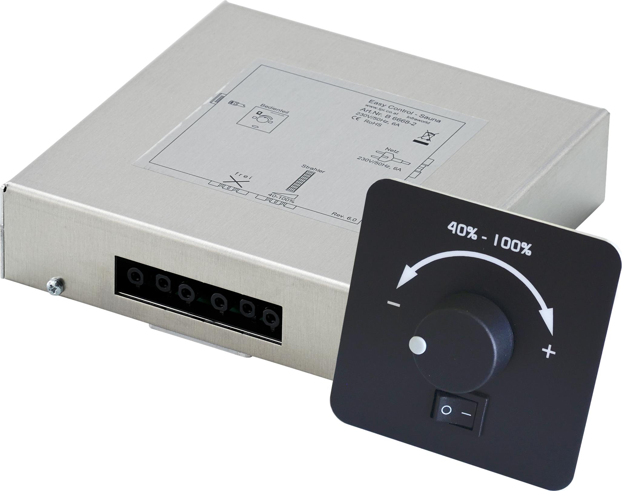 Infraworld Easy Control Sauna Infrarotsteuerung mit Regler für Infrarotstrahler schwarz