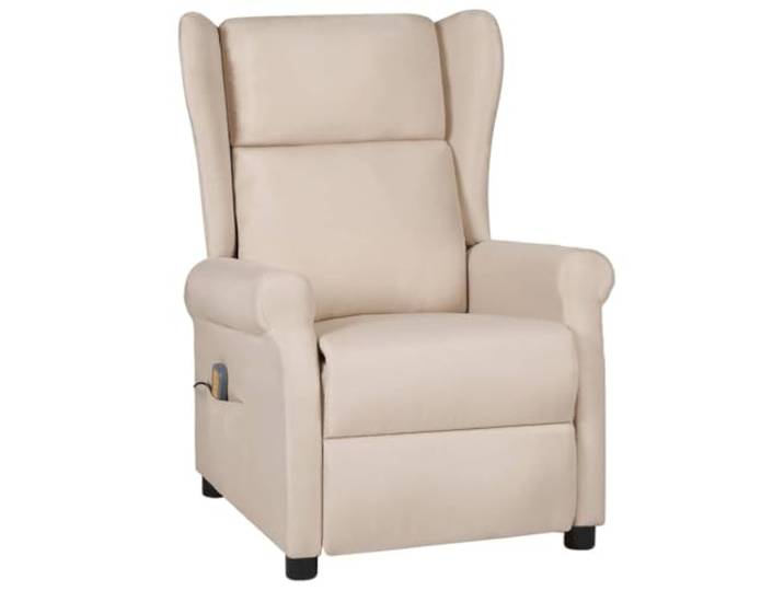 vidaXL Massagestoel stof crèmekleurig