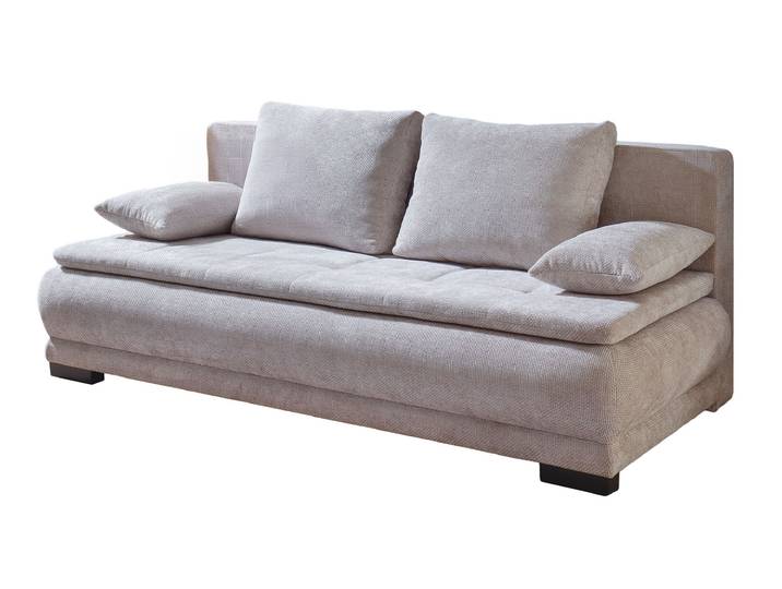Schlafsofa grau Bettkasten ausziehbar Federkern 212 cm - LIAM