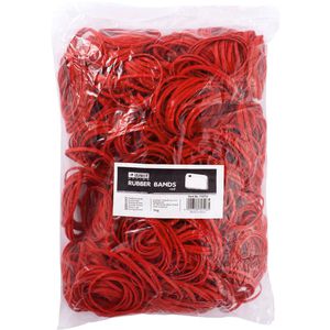 D.RECT Gummibänder 110717, Länge 100mm, Breite 3mm, rot, 1000g