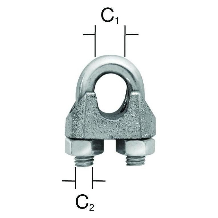 Magni Seilklemme bis 8 mm verz. 2 St. (230405)