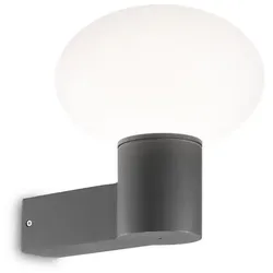 Ideal Lux Außenwandleuchte CLIO, IP44, E27, ohne Abdeckung, Aluminium, Anthrazit IDEA-145228