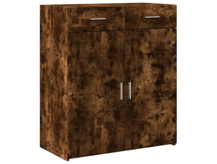 LASWWQMRF Sideboard Räuchereiche 80x42,5x93 cm Holzwerkstoff Kommode Vielseitiger Beistellschrank für Wohnzimmer und Flur mit Schubladen und Türen für ordentliche Aufbewahrung im Alltagsleben.