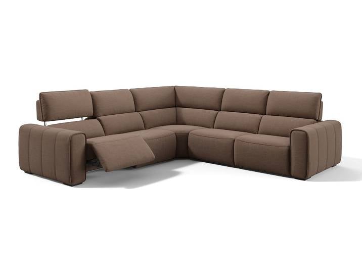 Stoff Wohnlandschaft MAROLA Ecksofa Sitzecke Polsterecke L-Form Couch
