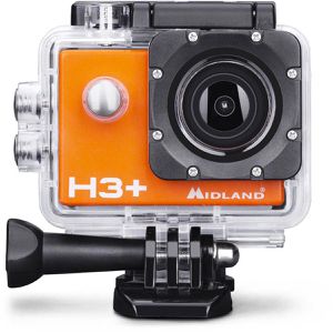 Midland H3+ Action-Cam, wasserdicht bis 30 m, 1080p/30fps, 16MP, 120° Ultraweitwinkel, WLAN