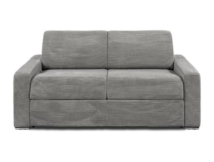 Canapé convertible velours 3 places gris clair