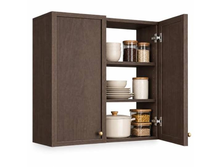 Küchen-Wandaufbewahrungsschrank, Vorratsorganizer, Schwebender Wandschrank Aluminium, Soft-Close-Scharniere, für Küche, Esszimmer, Vorratskammer, Hotel und Restaurant(31in/80cm)