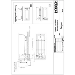 Hoesch Whirlwanne Scelta Rechteck 1900x800 3670N.010305002