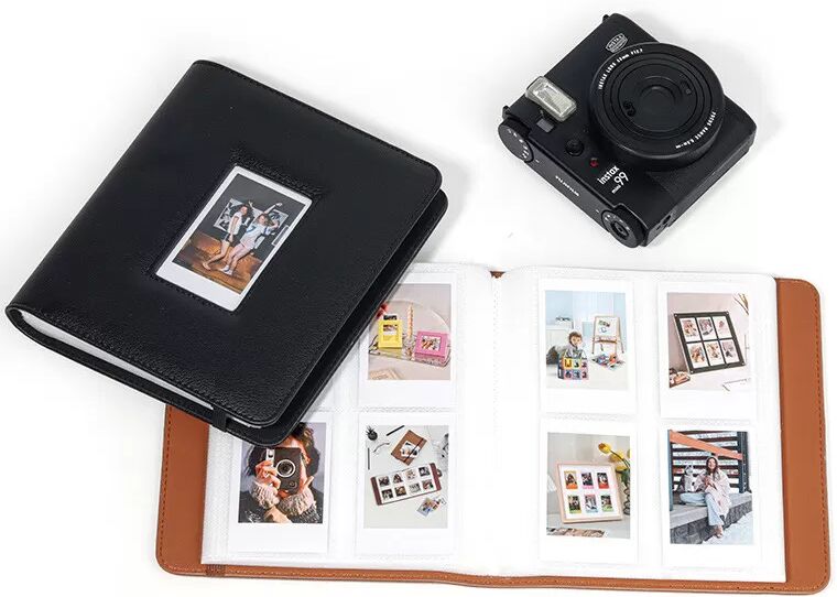 INF Stilvolles Sofortbildalbum mit 288 Taschen in Schwarz
