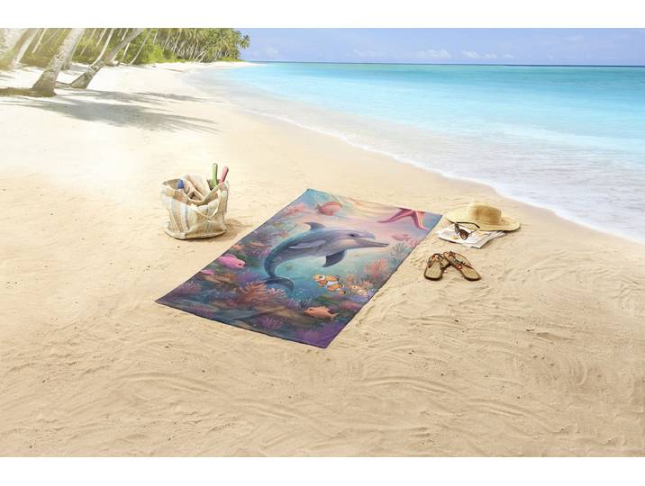 Serviette de plage enfant Baya 75 x 150cm Multicolore