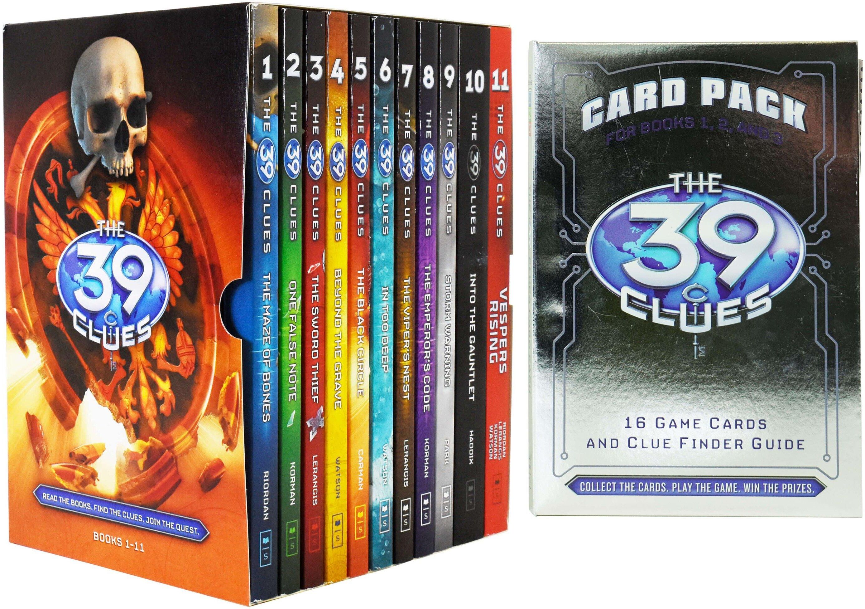 The 39 Clues Series 11 Books With The 39 Clues Card Pack For Books 1,2 & 3 By Rick Riordan - Ages 9-14 - Paperback Scholastic