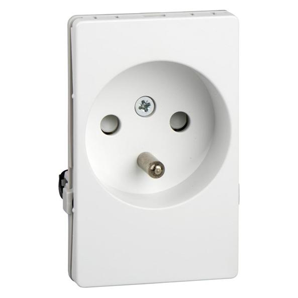 LK FUGA-Steckdose 1,5 Modul 2-polig mit Stifterde weiss (AAK501D6671)