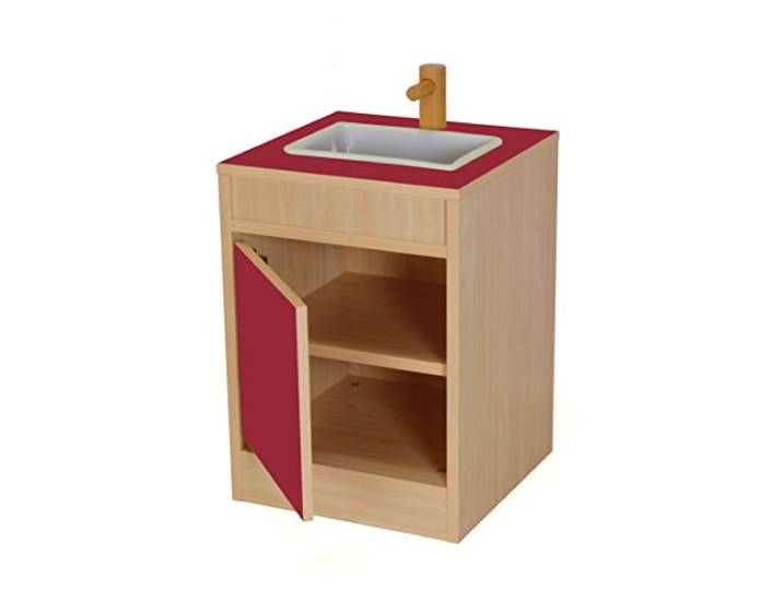 Mobeduc Küche Spüle Modul, Holz, Kirsche rot, 40 x 56 x 40 cm