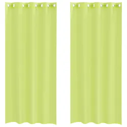 vidaXL Voile Vorhänge mit Ösen 2 Stk. Apfelgrün 140x245 cm