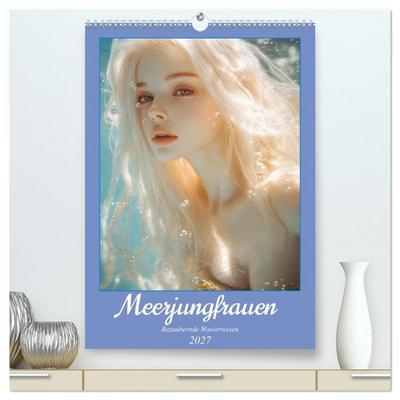 Meerjungfrauen - Bezaubernde Wasserwesen (hochwertiger Premium Wandkalender 2027 DIN A2 hoch), Kunstdruck in Hochglanz