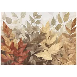 FOTOTAPETE Blätter Boho Natur Wohnzimmer Vlies Tapete 200x140