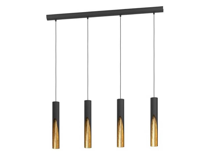 EGLO LED Pendellampe Barbotto, 4-flammige Pendelleuchte über Esstisch indirekte Beleuchtung, Hängeleuchte aus Metall in Schwarz und Gold, Hängelampe mit GU10-Leuchtmittel, warmweiß