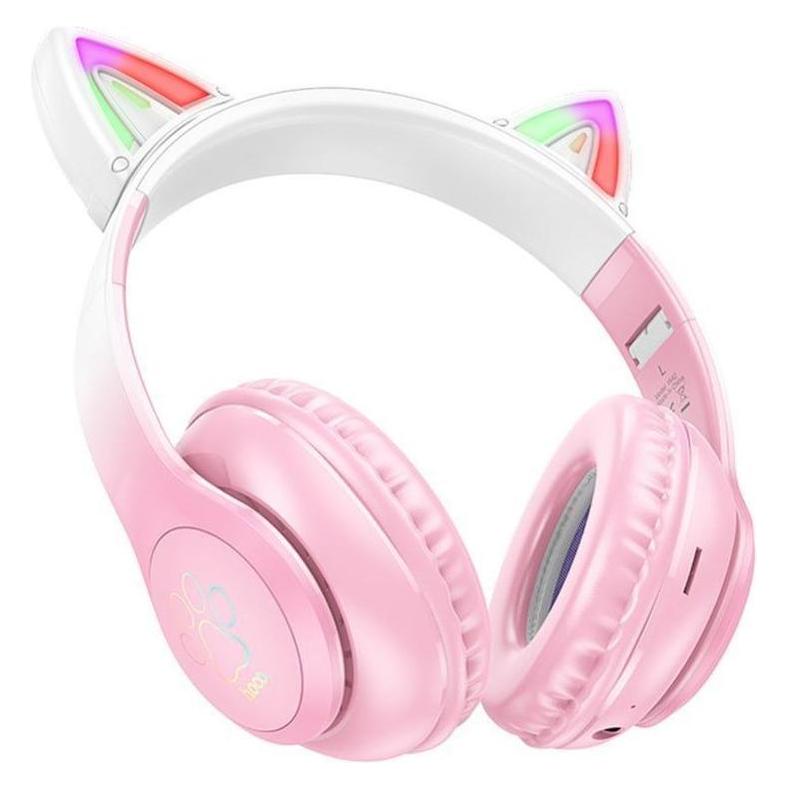 Hoco Drahtlose Kopfhörer drahtlose bluetooth Kopfhörer W42 Cat Ear Kirschblüte (6931474795847)
