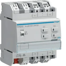 Hager TXA624D Rollladen-/Jalousieaktor 4-fach KNX easy, 24V