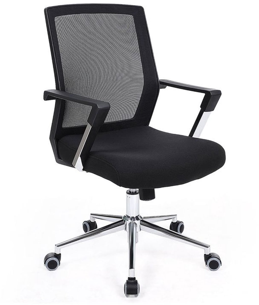 Songmics Ergonomische Bureaustoel met Kantelbare Rugleuning - Zwart