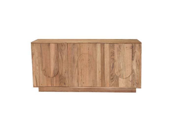 Buffet en bois massif gravé 3 portes L160 cm ARK