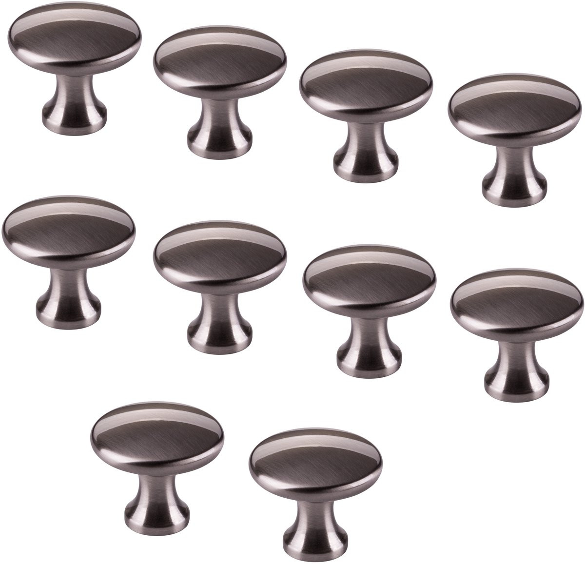 SOTECH Meubelknoppen Denise RVS-look, 10 stuks, Diameter: 29 mm, Hoogte: 25 mm