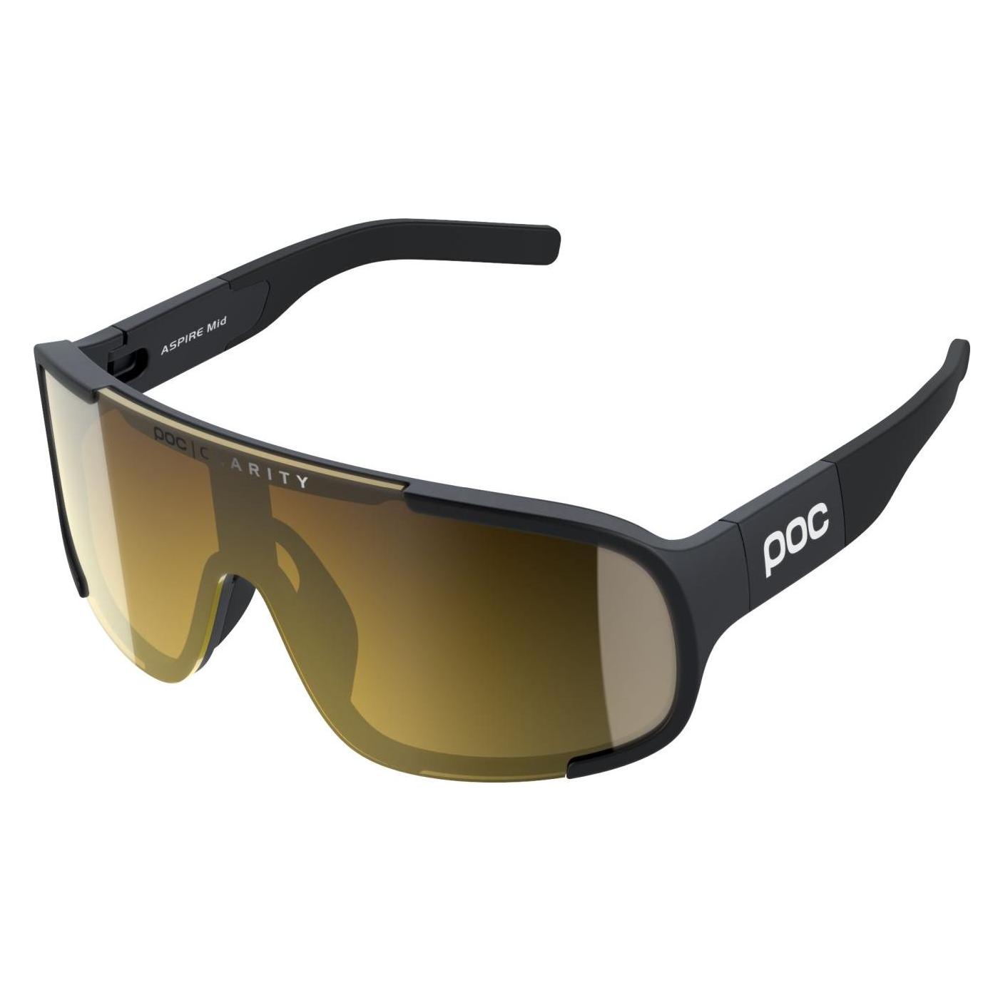 Poc Aspire Mid Sportbrille (Schwarz, Gold) (asp20149550one1-7325549860346)
