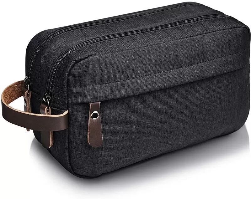 INF Schwarze Oxford-Gewebe Kulturtasche - Reise-Organizer