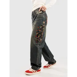 Ninth Hall Idle Embroidered Jeans cougar snake Gr. 8