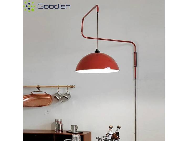 Lustre LED mural rotatif minimaliste style Bauhaus médiéval à bras long, créatif et artistique, pour chambre à coucher et décoration intérieure