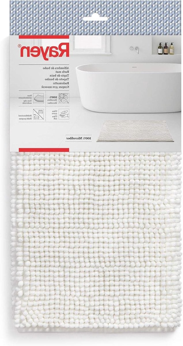 Wit Badmat Microvezel - Zeer Absorberende Vloermat voor de Badkamer - 80 x 50 cm