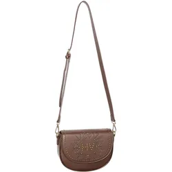 HV POLO Handtasche Mini Argentina dark brown mit Perlen, Größe: onesize