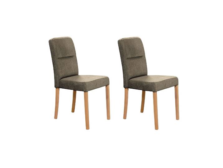 4-Fussstuhl HOME AFFAIRE Laros , braun (dunkelbraun mercury 115, dekor eiche ontario), B:43cm H:91cm T:58cm, Massivholz, Stühle, 4-Fussstuhl, Massivholzgestell