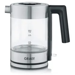 Graef WK 300 Wasserkocher Edelstahl-Schwarz