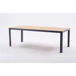 Gartentisch Luca 220 x 100 cm Aluminium Braun