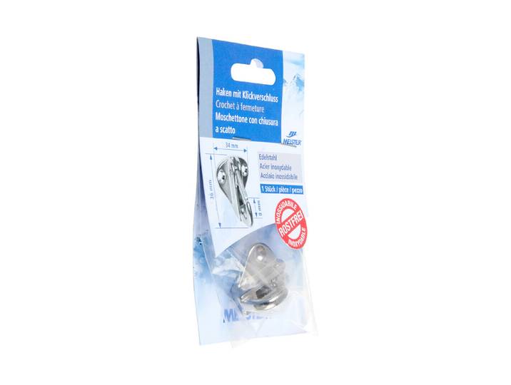 Haken mit Klickverschluss Rostfrei ⌀ 4 mm