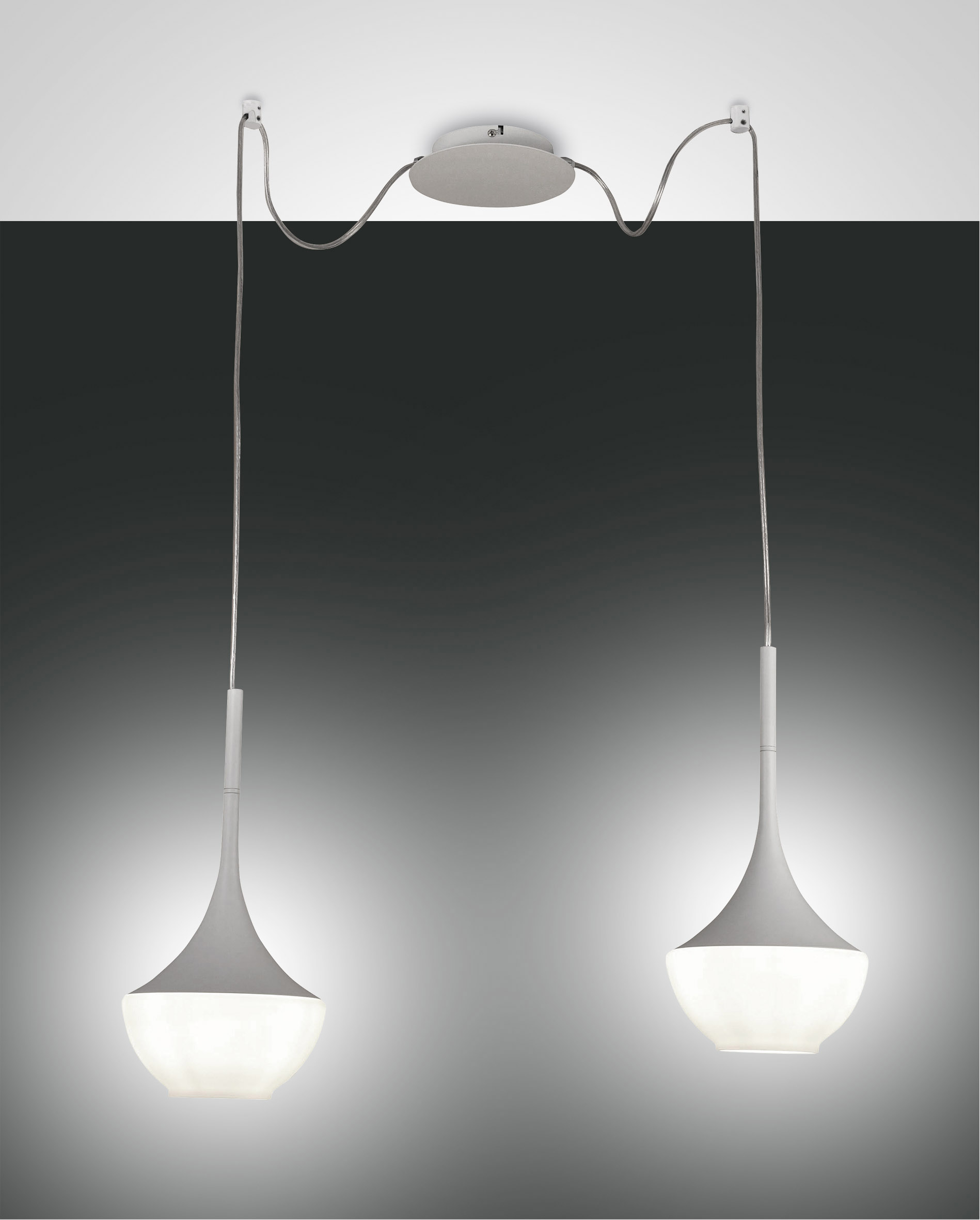 Fabas Luce 2er-Pendelleuchte APOLLO weiß 3623-42-102 8019282517658
