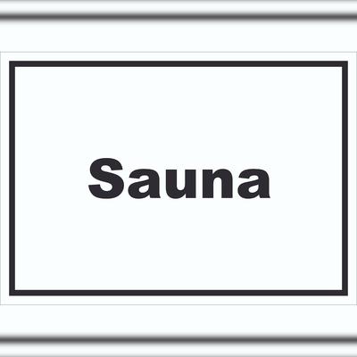 HB-Druck Sauna Schild mit Text Erholung Entspannung waagerecht A0 (841x1189mm)