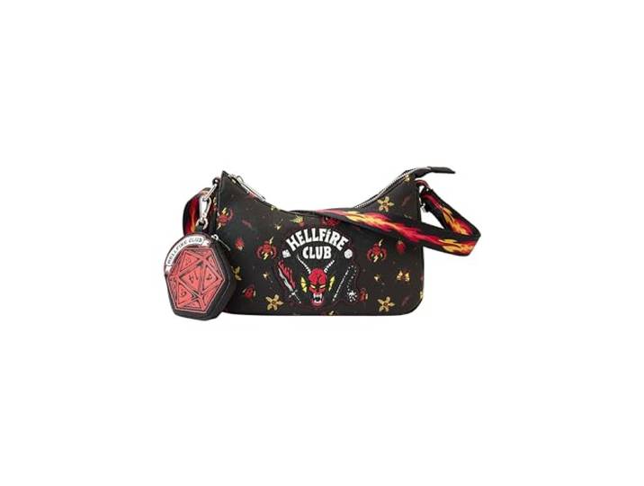 Loungefly NFXTB0046 Netflix Stranger Things Hellfire Club Crossbody-tas voor dames, Veelkleurig
