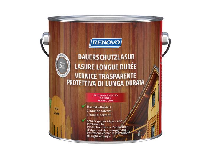 Renovo Dauerschutzlasur Lärche 4 l Seidenglanz