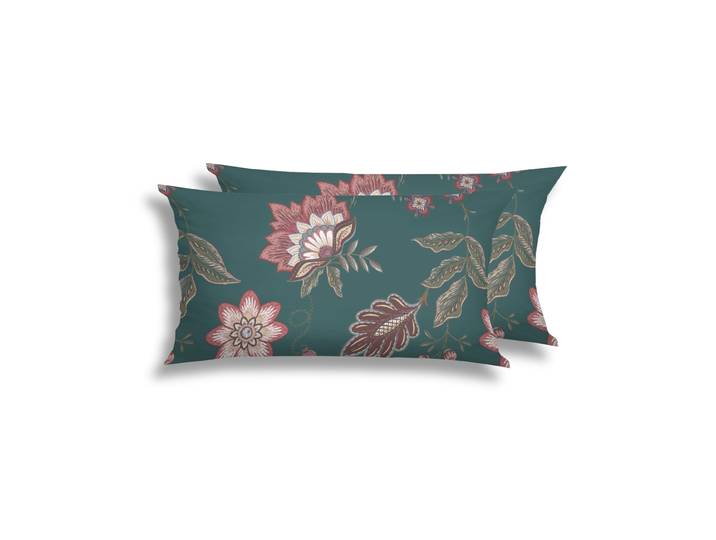 Kissenbezüge FLORELLA Tamilli jaspis Edel-Satin, 100% Baumwolle , blau (jaspis), B:40cm H:80cm L:80cm, Satin, Obermaterial: 100% Baumwolle CO., Kissenbezüge, Kissenbezüge